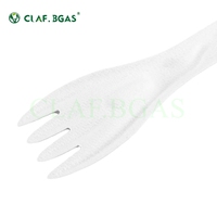 Modern design, wegwerpbaar, milieuvriendelijk, 100% biologisch afbreekbaar bestek van suikerrietbagasse (mes, vork, lepel), voedselveilig voor kamperen