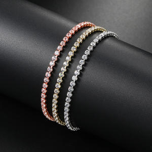 Réduction tennis bracelet 24k or cristal lien bracelet sport fantaisie strass bijoux bracelet - Product Image 1