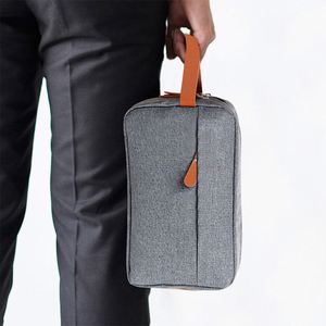 Lined Water Resistant Polyester Fashion Zipper Soft Handle Cosmetic Bag for <b>Men</b> for Makeup Travel - Product Image 5