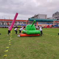 Tank gonflable interactif personnalisé en PVC pour adultes, pour jeux d'extérieur et sports de coopération en groupe