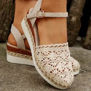 Sommer New Style Outdoor Hanf Seil Spitze Casual Sandalen für Frauen Plus Size Mesh European American - Product Image 3