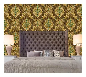 European luxury wallpaper roll 3d wallpaper embossing 3d PVC wall paper roll 3d wallpaper home decoration