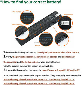 Batteria per Laptop MYiYAE 11.55V 61.6Wh SG03XL per HP Envy M7-U109DX M7-U009DX 17t-U000 17-U011NR 17-U110NR 17-U163CL 17-U177CL - Product Image 4