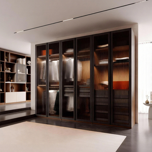 Wardrobe Bedroom Furniture New Design Glass Wardrobe with Dressing Stable Vanity Wooden <strong>Cheap</strong> <strong>Cupboard</strong> - Product Image 1