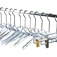 Percha de acrílico transparente para ropa, soporte para tiendas de ropa, vestidos de novia, con logotipo personalizado, clip para pantalones de adulto