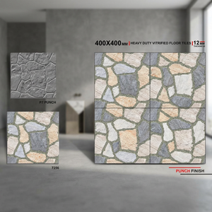 Carreaux de parking en porcelaine antidérapants de qualité supérieure, numériques, 40x40cm, 12mm, surface pierre moderne, pour revêtement de sol extérieur - Product Image 3