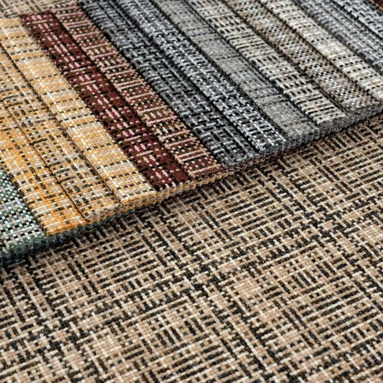 Tissu de tapisserie en polyester pour canapés et textiles, housse en lin, prix bon marché, vente en gros