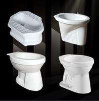 Cuvette de toilettes en céramique monobloc à double chasse pour villa, style Asie du Sud-Est (Philippines)