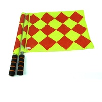 Drapeaux d'arbitre et de juge de touche de football, lot de 2, Oxford et acier inoxydable, 46x40m, couleur personnalisée