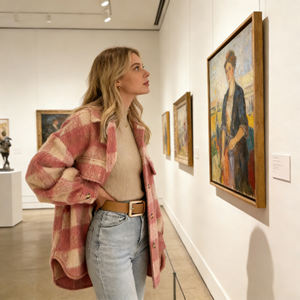 Oferta Especial en Temu: Chaqueta Camisera a Cuadros con Tacto Suave 2026 para Salidas Informales y Uso Diario para Mujer - Product Image 4