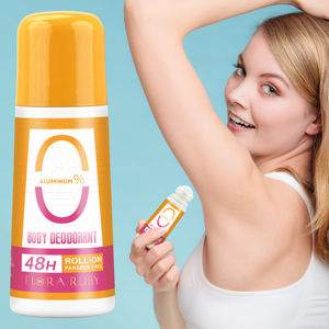 Desodorante Roll-On Sin Aluminio 48H Bloqueador de Olor Sin Parabenos Suave para Piel Sensible - FLORA RUBY - Product Image 1