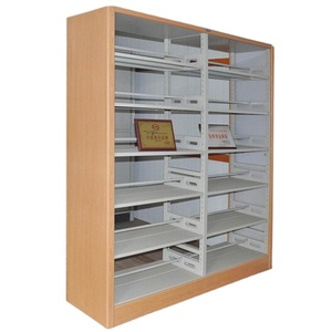 Meubles de bibliothèque en métal pour écoles et universités modernes, bibliothèque en acier double face avec 6 niveaux de rangement, serrure à clé, montage facile - Product Image 2