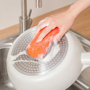 Esponjas de Limpieza Ovaladas Resistentes para Fregar Manchas Difíciles en Ollas, Fáciles de Limpiar, Almohadillas de Limpieza que No Dejan Rayaduras - Product Image 1