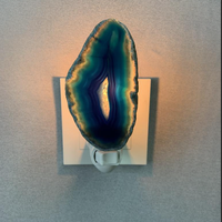 Lampe de nuit à brancher en forme de tranche de pierre d'agate naturelle GL-MB pour chambre à coucher, avec interrupteur ou capteur, lampe en cristal, décoration créative, cadeau
