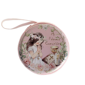 Étuis de rangement 7x3cm pour la première communion, fille, rose, avec poignée - Product Image 2