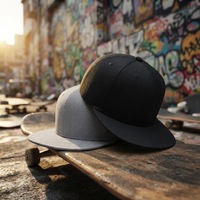 Gorra de Béisbol Acrílica de 6 Paneles con Visera Plana de PVC, Logotipo Personalizado Bordado, Estilo Hip-Hop Unisex, Protección Solar, Ajustable para las Cuatro Estaciones