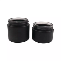 Cosmétiques Offre Spéciale 5ml 10ml 15ml 20ml 30ml 50ml 60ml 100ml 200ml bocal en verre noir mat personnalisé avec boîte d'emballage