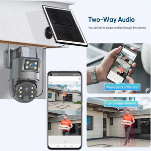 8MP ngoài trời an ninh năng lượng mặt trời PTZ CCTV Camera Home Guard ống kính kép với 4 gam Sim thẻ 4K IP Cam wifi mạng - Product Image 6