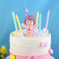 Merri Wish Bulk Vente en gros Bougies de fête multicolores Spirale Couleur arc-en-ciel Gâteau d'anniversaire Bougies ondulées en spirale irrégulières