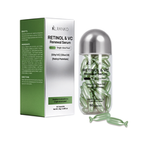 Capsules de sérum visage régénérant au rétinol et à la vitamine C personnalisées OEM pour peaux ternes et irrégulières, perles lissantes pour le soin du visage, produits de soin de la peau