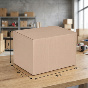 Caja de Embalaje Corrugada Resistente y Ecológica, Cartón de Doble Pared Marrón para Transporte, Almacenamiento y Envío de Bebidas - Product Image 1