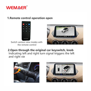 Hệ thống <span class=keywords><strong>camera</strong></span> lái xe ô tô Wemaer Oem Rk 1080P, hỗ trợ lùi xe điện tử tự động, màn hình giám sát đỗ xe toàn cảnh 3D 360 độ - Product Image 3