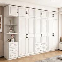 Vente directe usine – Grande armoire en bois pour chambre à coucher, meuble ouvert, armoire portable économique en MDF