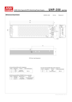 Alimentation à découpage ultra-mince Meanwell UHP-350-12 350W 12V AC-DC avec PFC, affichage LED, efficacité de 91%, 29.2A, 90-264VAC
