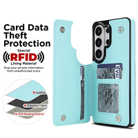 Étui de protection élégant en cuir matelassé PU pour Galaxy S25 S26, design effet peau de laine, avec plusieurs emplacements pour cartes quotidiennes