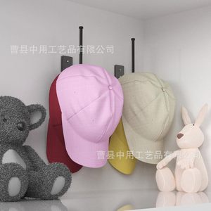 Wall Mounted Baseball Cap <b>Hook</b> <b>Black</b> Powder Coated Heavy Duty Storage Rack For Hat Display - Product Image 4