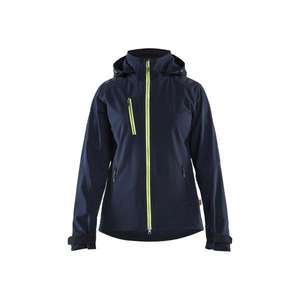 BLAKLADER - 471925138633XL Chaqueta Softshell Mujer Azul marino oscuro/Amarillo Hi-vis-CHAQUETAS DE TRABAJO EAN 7330509887899 - Product Image 1