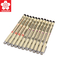 Vente en gros de stylos Sakura Micron, stylos à pointe fine professionnels pour le dessin, 14 types de pointes différentes pour le croquis