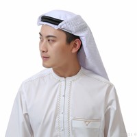 2025 nuevo diseño de moda sombrero árabe hombres musulmanes envuelto cabeza pañuelo Yashmagh Keffiyeh bufanda rezar turbante diadema traje