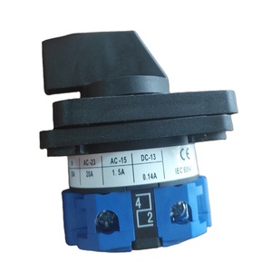 Commutateur rotatif à came 1 pôle 3 positions série LW26 20A en plastique et métal IP53 certifié CE 440V à bornes à vis industriel - Product Image 5