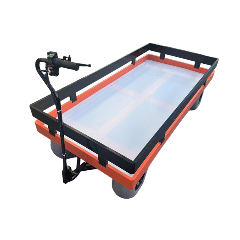 Outdoor Beach Cart with Big Balloon Wheels for Sand Heavy Duty Household Electric Small Cart 4 Wheels Platform Hand Cart Trolley