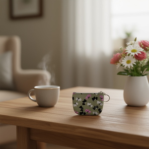 Portamonete Kingkow Bow West Highland Dog 11,5x9 cm Mini portafoglio con cerniera singola Cartoon compatto unisex - Product Image 3