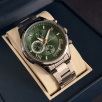 Montre à Quartz pour hommes et femmes, en acier inoxydable, chronographe unisexe, étanche à 30M, cadran romain, bracelet en acier, pour la remise des diplômes