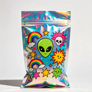 Sachet Doypack Personnalisé en Mylar Imprimé, Réutilisable, Scellable, Durable, en Plastique PE, Faible MOQ, Qualité Alimentaire, 3.5g/7g/14g/28g, Sachet en Film Polyester - Product Image 6