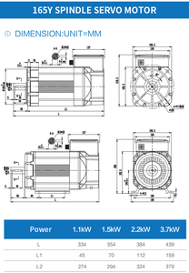 มอเตอร์แกนหมุน CNC แม่เหล็กถาวร 2.2 กิโลวัตต์ 6000 รอบต่อนาที ชุดมอเตอร์ AC แรงบิดสูง กันน้ำ ประสิทธิภาพ IE3 - Product Image 6