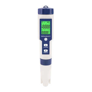 Offre Spéciale 5 en 1 Analyseur de qualité de l'eau portable EC TDS <span class=keywords><strong>pH</strong></span>-mètre avec rétro-éclairage pour aquariums-Testeur de salinité de température - Product Image 1