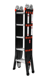 Échelle combinée pliante multifonction en aluminium EN131, 4x5 marches, échelle extensible NKG-45, 150 kg, fabricant OEM - Product Image 2