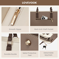 LOVEVOOK Sacs à bandoulière de luxe personnalisés avec logo, grande capacité, imperméables, pour le travail, le bureau, les infirmières, sacs fourre-tout pour ordinateur portable 15,6 pouces