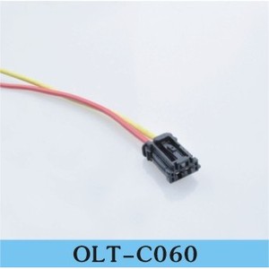 Conector Automotriz Macho de 2 Posiciones Olt C060, Enchufe Recto de Plástico Negro para Cableado de Automóviles - Product Image 1