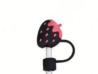 Couvre-pailles en silicone, design mignon de dessin animé, bouchons anti-poussière réutilisables pour pailles de 10 mm, gobelets Stanley et bouteilles d'eau