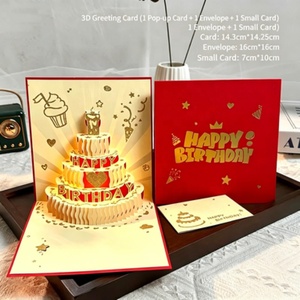 Carte d'<span class=keywords><strong>anniversaire</strong></span> 3D pop-up, avec lumière et <span class=keywords><strong>chanson</strong></span> en option, parfumée, multicolore avec enveloppe et message. - Product Image 1