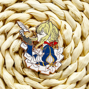 Spilla in Metallo Placcato con Bella Ragazza di Violet <span class=keywords><strong>Evergarden</strong></span>, Collezione per Fan di Anime, Carina e Kawaii - Product Image 5
