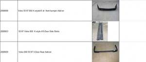 Parachoques Delantero Estilo K de 4/5 Puertas, Faldones Laterales, Complemento Delantero para 5 Puertas y 4 Puertas, Parachoques Trasero y Complemento Trasero para Volvo 850 93-97 - Product Image 5