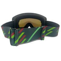 Meilleures ventes en gros de lunettes de sécurité personnalisées avec protection UV400 pour l'extérieur lunettes de ski anti-buée avec verres entièrement verts