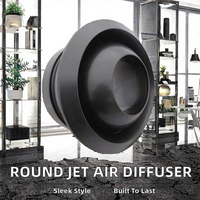 Diffuseur d'air moderne en plastique pour plafond, buse de jet, diffuseur œil-de-bœuf, installation facile, systèmes CVC, salon, atelier, extérieur