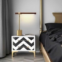 Lampe de bureau moderne et simple à abat-jour métallique, commande par bouton, protection oculaire, pliable, pour chambre à coucher et diffusion en direct